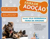 Feira de adoção de animais da Aprablu na Feira da Amizade